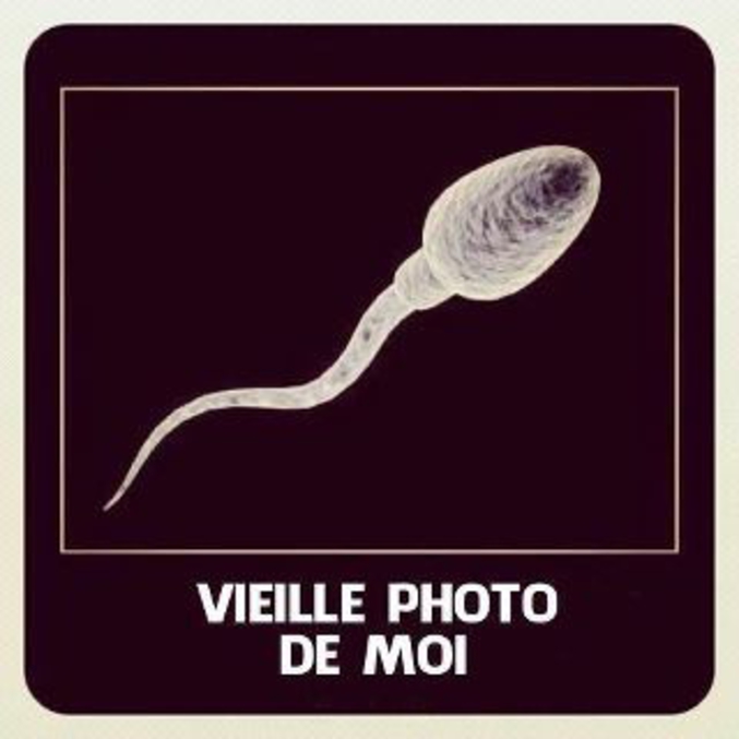 une vielle photo  moi de nom enfance  un Spermatozoï¿½de