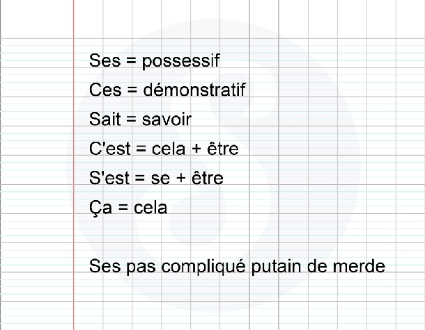 leçon de français