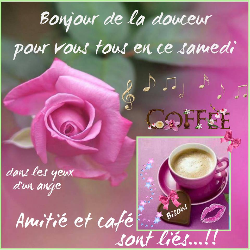 Bonjour de la douceur pour vous tous en ce samedi Amitié et café sont liés...!! Bisous