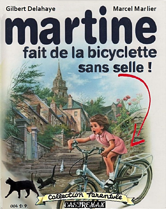 004-Martine fait de la bicyclette sans selle !