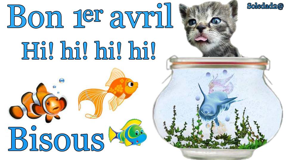 Bon 1er Avril hi! hi! hi! hi! Bisous