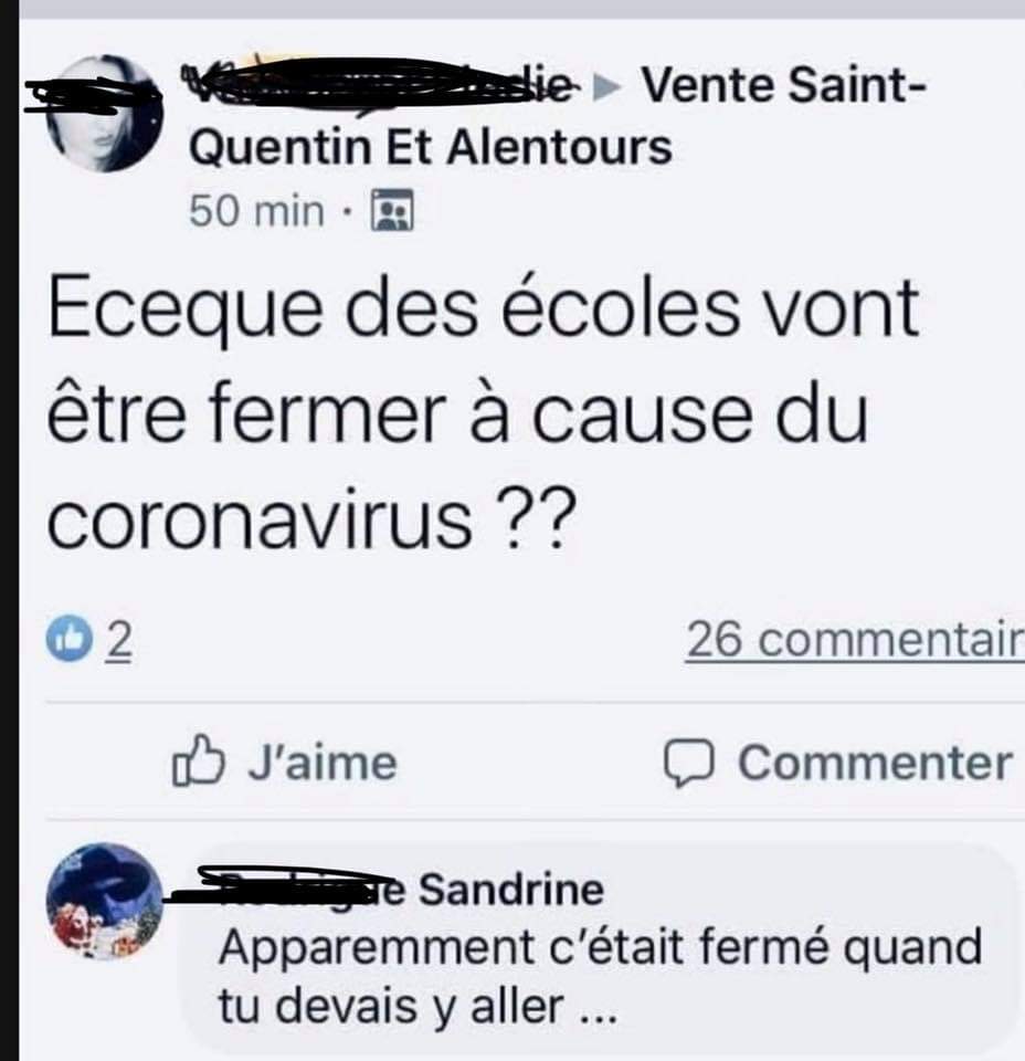 fermeture écoles