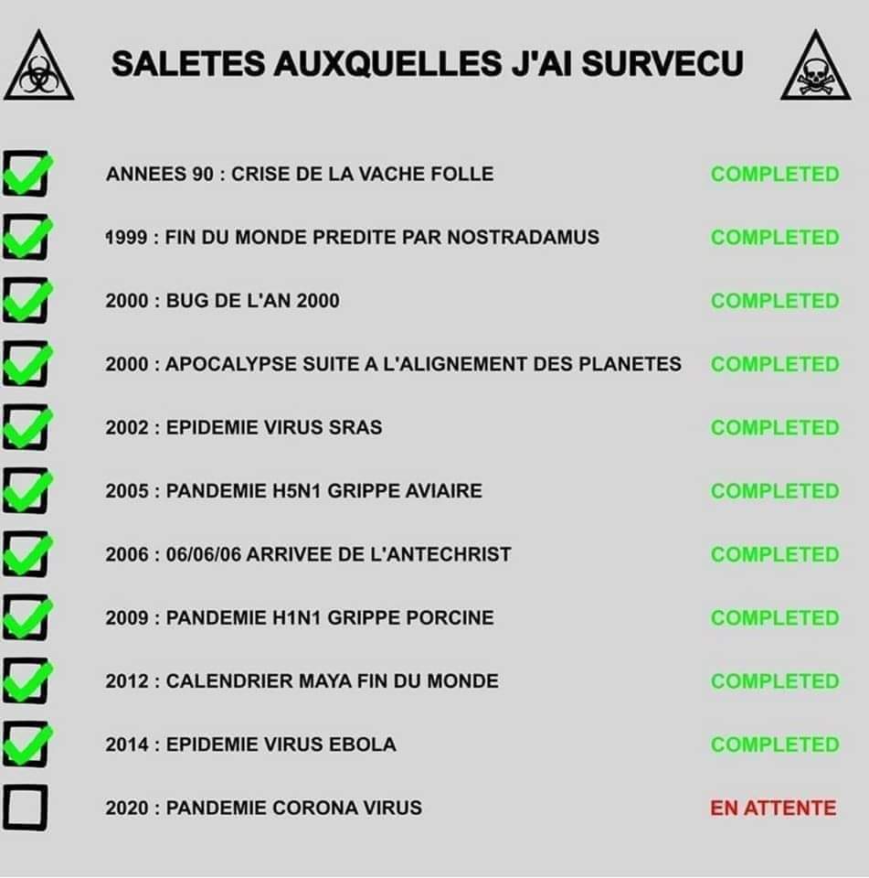 Saletés auxquelles nous avons survécu 