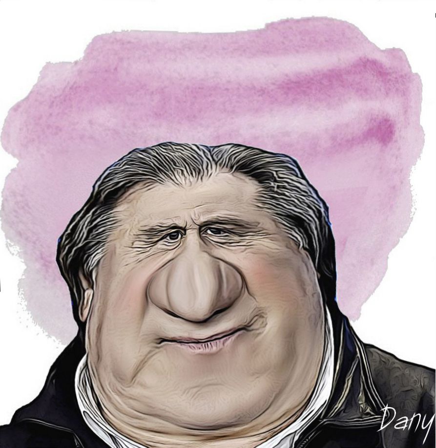 Caricature Gérard Depardieu