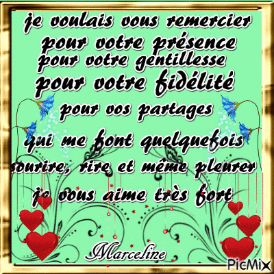 Je viens vous remercier 