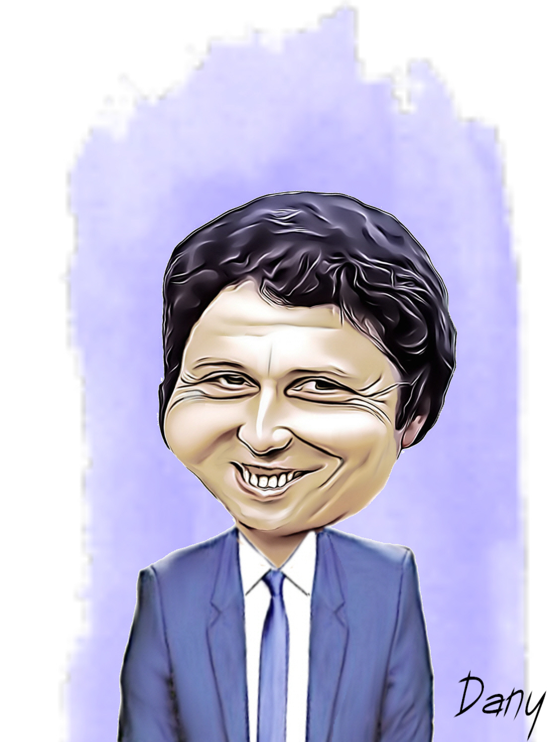Caricature Michel Drucker