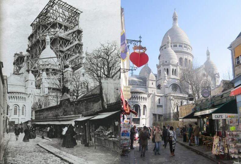 Sacré Cœur Paris 1899 et aujourd