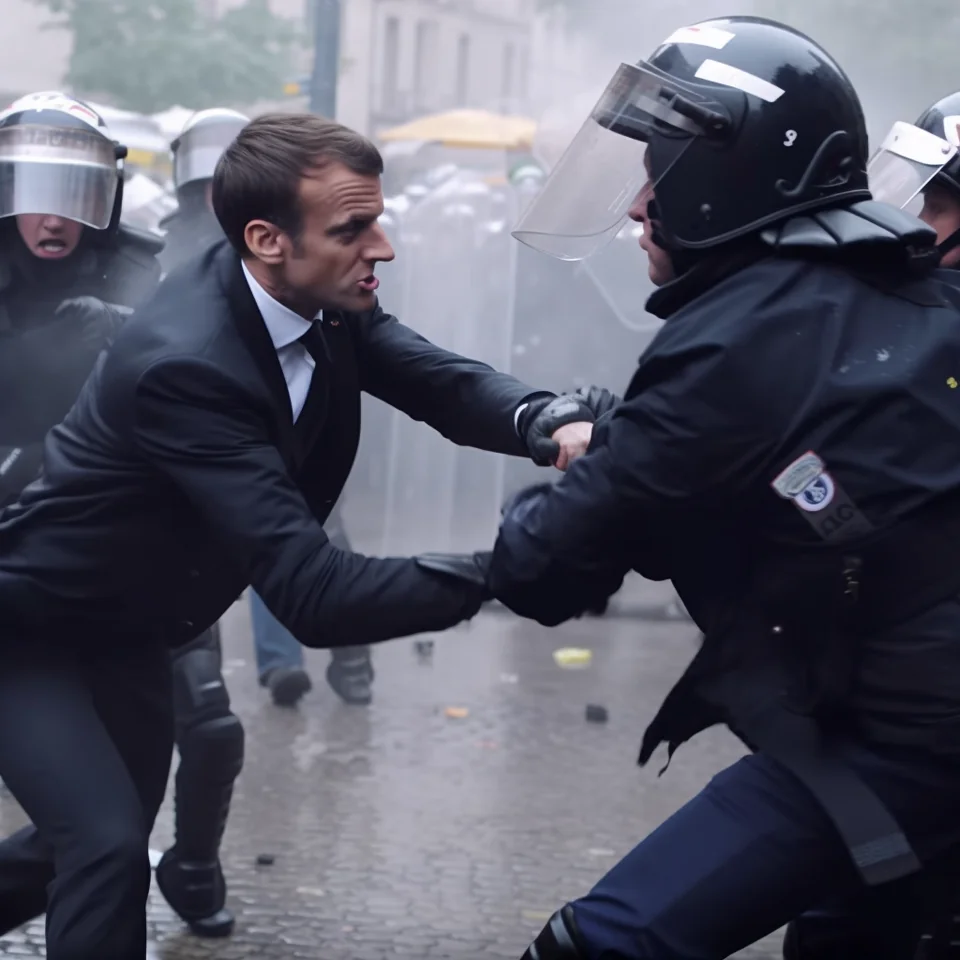 Macron du côté des manifestants maintenant..