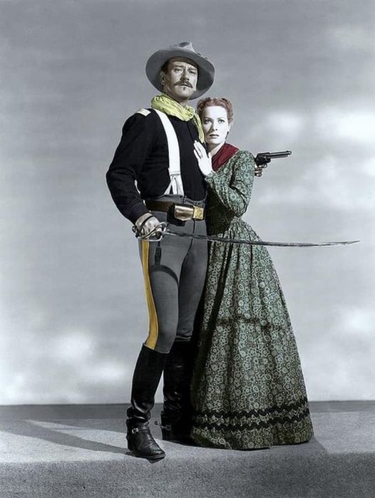 John Wayne and Maureen O’Hara in RIO GRANDE 1950