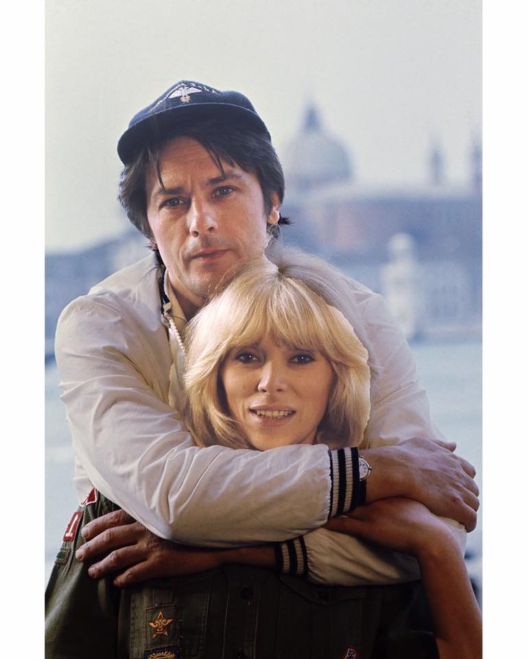 Alain Delon et Mireille Darc sur le tournage du film L