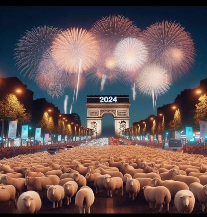 Célébration Festive de 2024 sur les Champs-Élysées avec Feux d