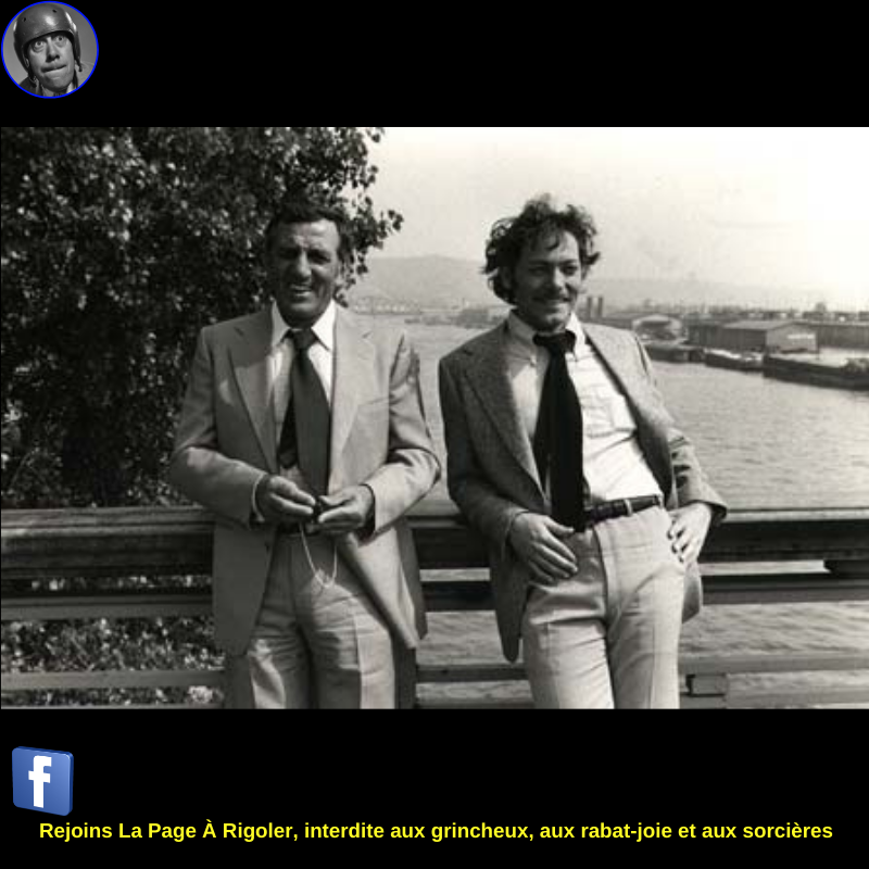 Lino Ventura et Patrick Dewaere à Rouen pendant tournage du film Adieu Poulet  (1975) ❤️
