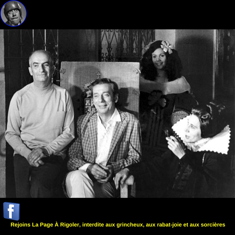Louis de Funès, Yves Montand et Alice Sapritch sur le tournage du film La Folie des grandeurs (1971) ❤️❤️