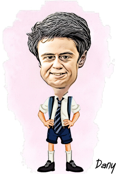 Caricature Gabriel Attal