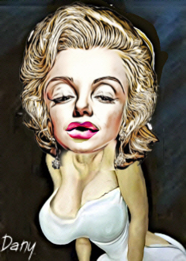 Caricature Marilyn Monroe