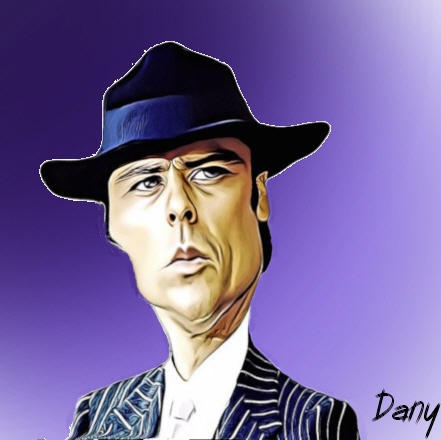 Caricature Alain Delon