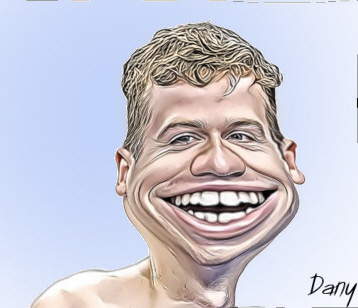 Caricature Léon Marchand