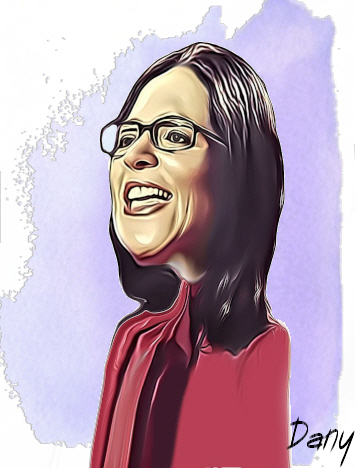 Caricature Nana Mouskouri
