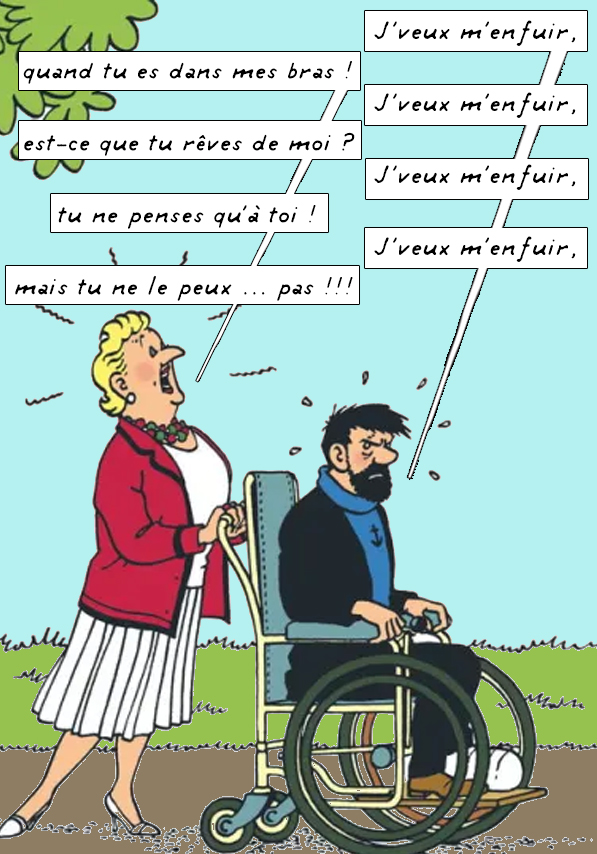 "Idées noires" revisitées façon  Tintin