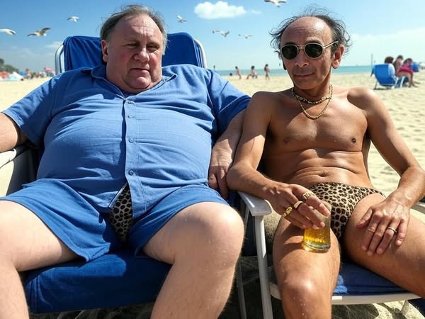 Bronzage à la plage-